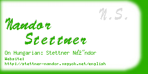 nandor stettner business card